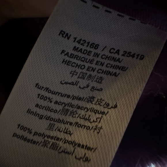 Habitual Girl Plum Purple Faux Fur Coat - Size 4/5 - Picture 9 of 12